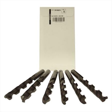 DISSTON Blu-Mol 0.41 In. Diameter Black Oxide Jobber Length Drill Bit, 6PK E0100876